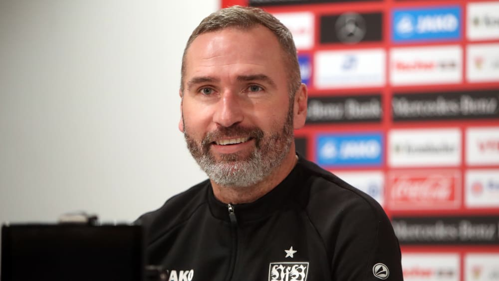 Tim Walter am Donnerstag in Stuttgart