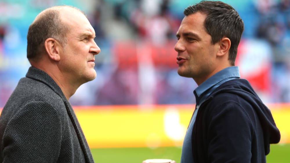 Jörg Schmadtke und Marcel Schäfer (v.li.)