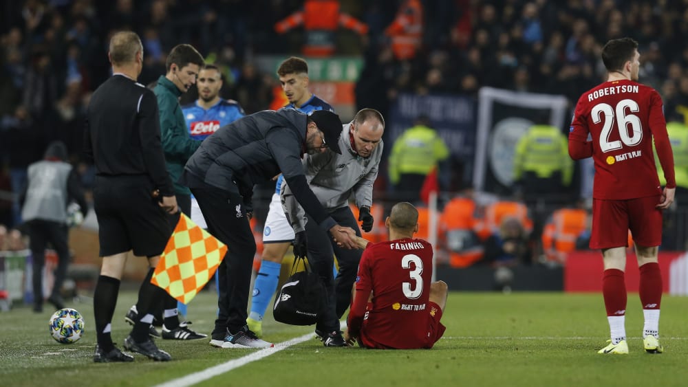 Jürgen Klopp (2.v.li.), Fabinho (#3)