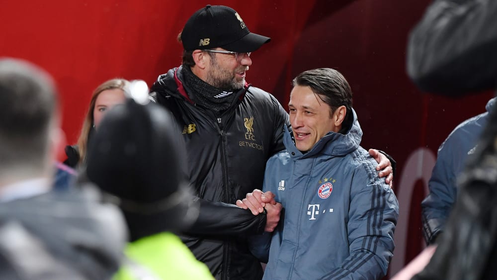 Niko Kovac (r.) mit Jürgen Klopp beim Champions-League-Achtelfinale 2018/19
