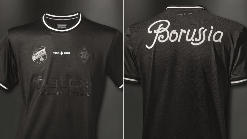 Borussia Mönchengladbach spielt in einem Sondertrikot ...