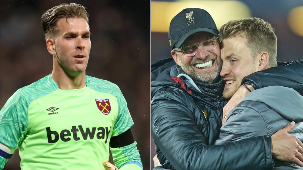 Adrian, Jürgen Klopp und Simon Mignolet (v.l.)