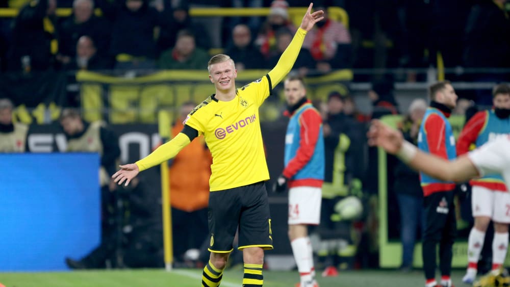 Weiter steil nach oben: BVB-Neuzugang Erling Haaland traf bei seiner Heimpremiere doppelt.