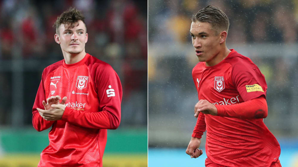 Bleiben beim HFC: Niklas Kastenhofer (li.) und Julian Guttau.