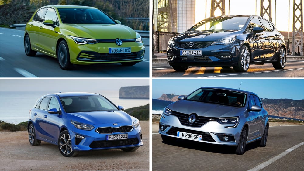 VW Golf, Opel Astra, Kia Ceed, Renault Mégane